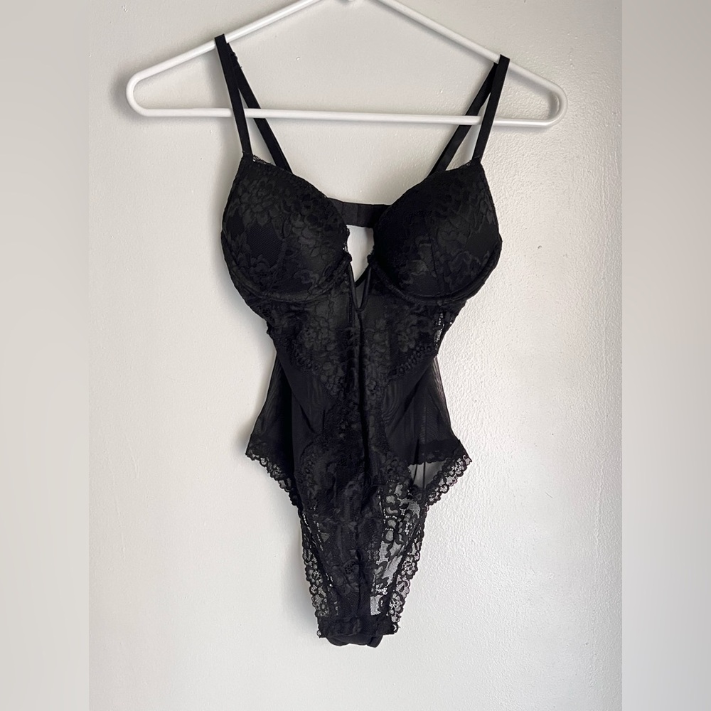 H&M Black Lace Detail Bodysuit